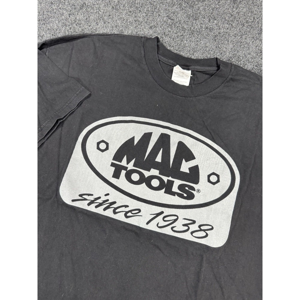 VTG MAC Tools Since 1938 T Shirt XXL Made USA Hanes Heavyweight Black Graphic